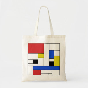 Mondrian Lines Budget Tote Bag