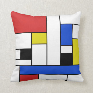 Mondrian Lines Throw Pillow