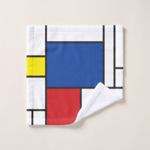 Mondrian Minimalist De Stijl Modern Art Custom Bath Towel Set