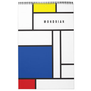 Mondrian Minimalist De Stijl Modern Art Custom Calendar
