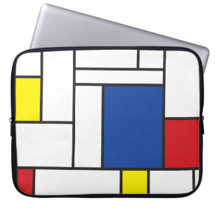 Mondrian Minimalist De Stijl Modern Art Custom Laptop Sleeve
