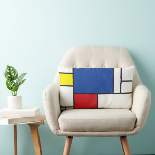 Mondrian Minimalist De Stijl Modern Art Custom Lumbar Pillow