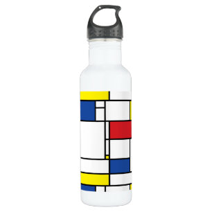 Mondrian Minimalist Geometric De Stijl Modern Art 710 Ml Water Bottle
