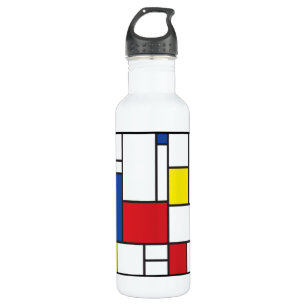 Mondrian Minimalist Geometric De Stijl Modern Art 710 Ml Water Bottle