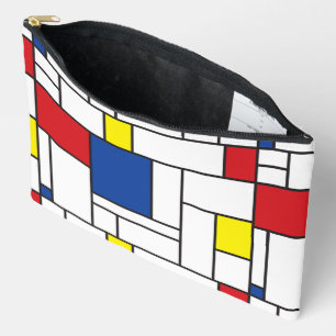 Mondrian Minimalist Geometric De Stijl Modern Art Accessory Pouch