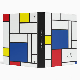 Mondrian Minimalist Geometric De Stijl Modern Art Binder