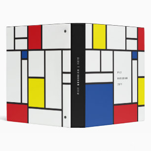 Mondrian Minimalist Geometric De Stijl Modern Art Binder