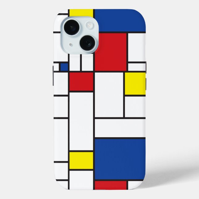 Mondrian Minimalist Geometric De Stijl Modern Art Case-Mate iPhone Case (Back)