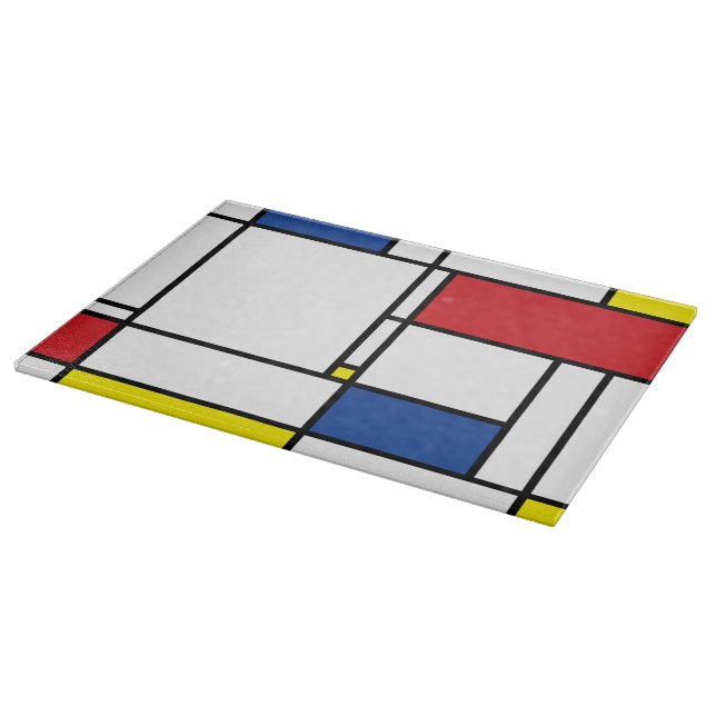 Mondrian Minimalist Geometric De Stijl Modern Art Cutting Board (Corner)