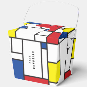 Mondrian Minimalist Geometric De Stijl Modern Art Favor Box