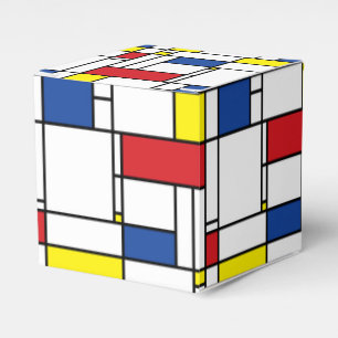 Mondrian Minimalist Geometric De Stijl Modern Art Favor Box
