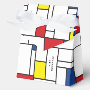 Mondrian Minimalist Geometric De Stijl Modern Art Favor Box
