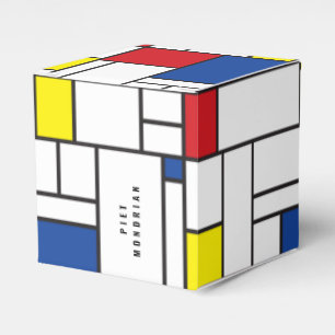 Mondrian Minimalist Geometric De Stijl Modern Art Favor Box