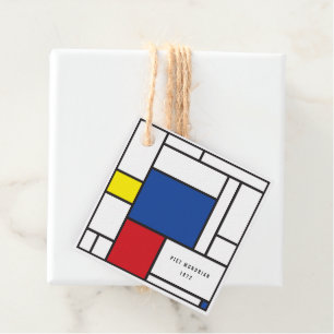 Mondrian Minimalist Geometric De Stijl Modern Art Favour Tags