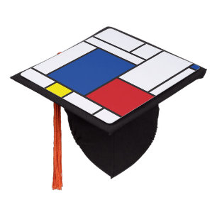 Mondrian Minimalist Geometric De Stijl Modern Art Graduation Cap Topper
