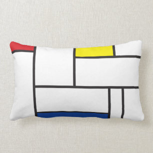 Mondrian Minimalist Geometric De Stijl Modern Art Lumbar Pillow