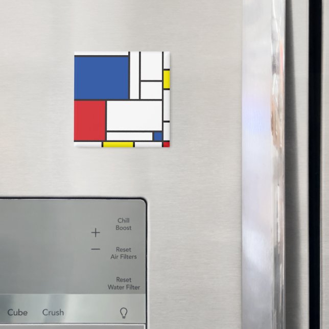 Mondrian Minimalist Geometric De Stijl Modern Art Magnet (In Situ (Fridge))