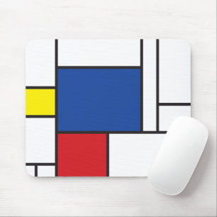 Mondrian Minimalist Geometric De Stijl Modern Art Mouse Pad