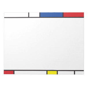 Mondrian Minimalist Geometric De Stijl Modern Art Notepad