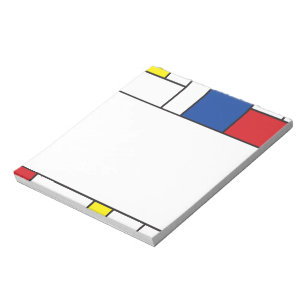 Mondrian Minimalist Geometric De Stijl Modern Art Notepad