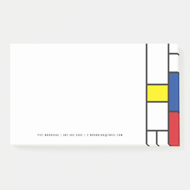 Mondrian Minimalist Geometric De Stijl Modern Art Post-it Notes (Front)