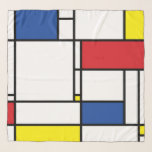 Mondrian Minimalist Geometric De Stijl Modern Art Scarf<br><div class="desc">Original Mondrian Inspired Minimalist De Stijl Modern Art in Red, Blue, Yellow and White Colour Blocks Design. This simple design features modern geometric shapes and graphic colour blocks in bold black lines, white and bright primary colours. It is inspired by Piet Mondrian's abstract works and the De Stijl & Neo...</div>