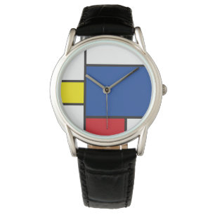 Mondrian Minimalist Geometric De Stijl Modern Art Watch