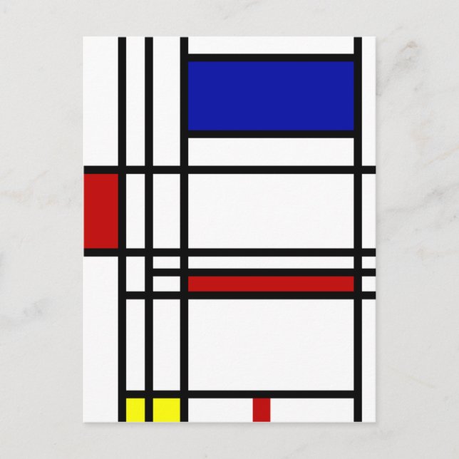 Mondrian Modern Art Postcard (Front)