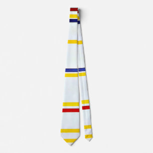Mondrian - New York City I, abstract art Tie