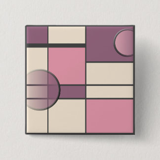 Mondrian & Pastell 2 Inch Square Button