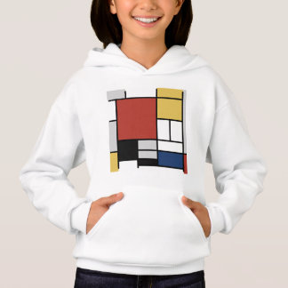 Mondrian Peinture Rouge Plane Jaune Noir Gris Bleu