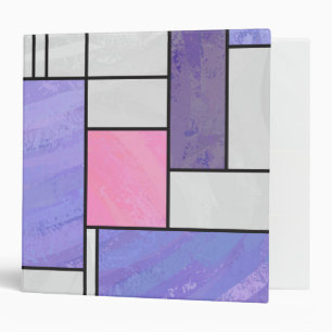 Mondrian Pink Purple White Print Binder
