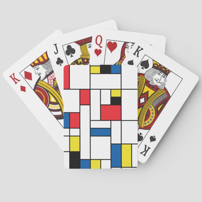 Mondrian playing cards. playing cards (Back)
