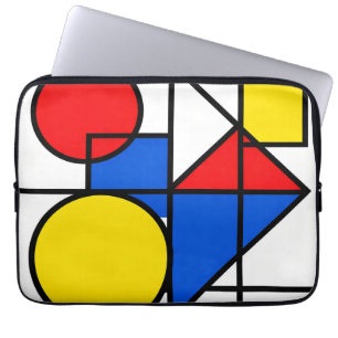 Mondrian Primary Color Composition Laptop Sleeve