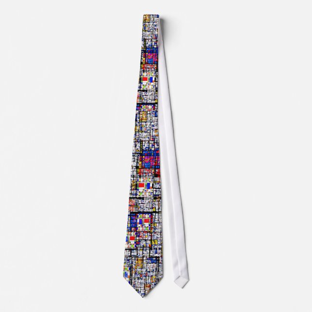 Mondrian rencontre la cravate grunge (Devant)