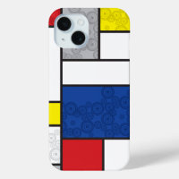 Mondrian Retro Circles Minimalist De Stijl Mod Art