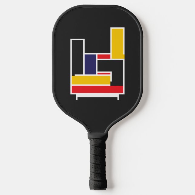 Mondrian Rock Hand Pickleball Paddle (Front)