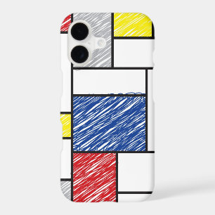 Mondrian Scribbles Minimalist De Stijl Modern Art