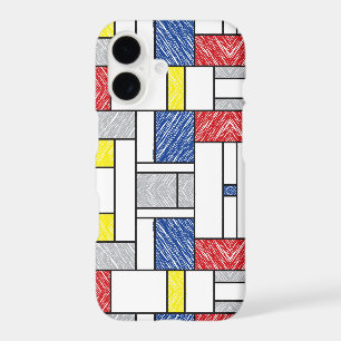 Mondrian Scribbles Minimalist De Stijl Modern Art