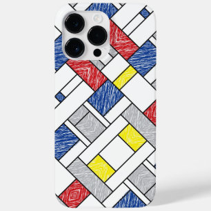 Mondrian Scribbles Minimalist De Stijl Modern Art Case-Mate iPhone 14 Pro Max Case