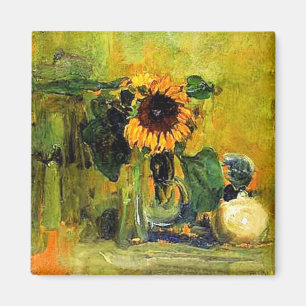Mondrian - Still Life with Sunflower, Magnet