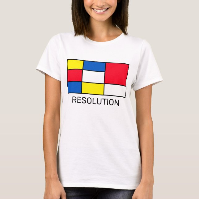 Mondrian Style Abstract Art T-Shirt (Front)
