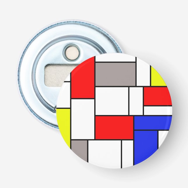 Mondrian style bottle opener (Front)