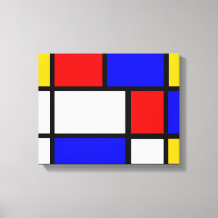 Mondrian style canvas print