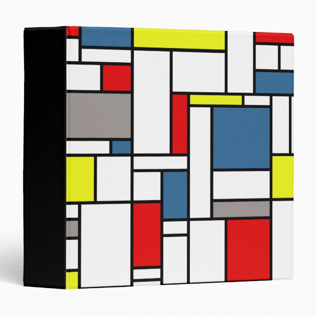 Mondrian style design binder (Front/Spine)