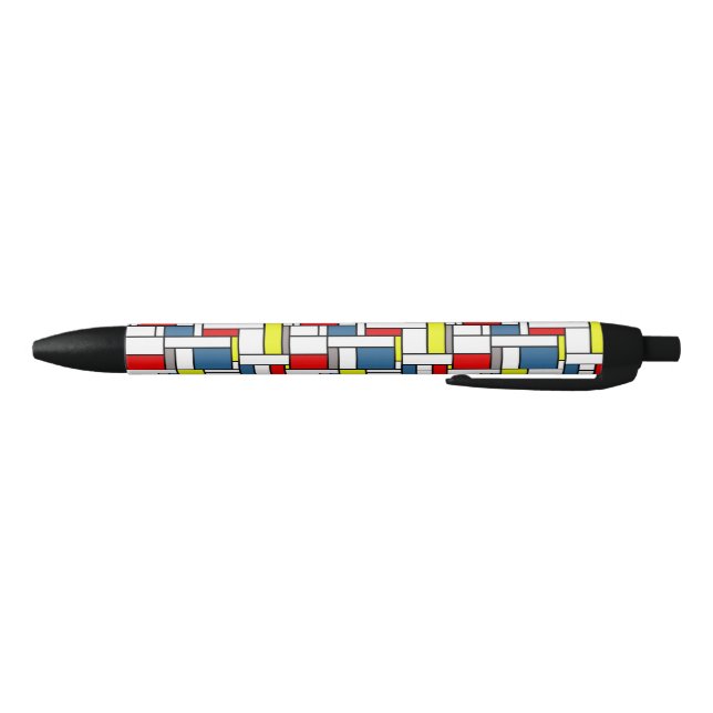 Mondrian style design black ink pen (Bottom)