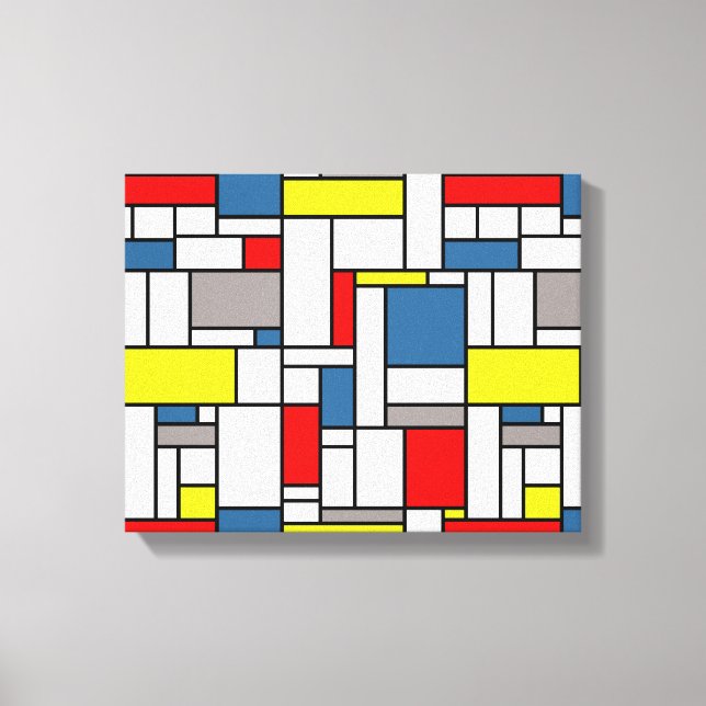 Mondrian style design canvas print (Front)