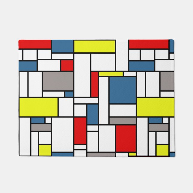 Mondrian style design doormat (Front)