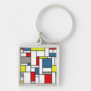Mondrian style design keychain