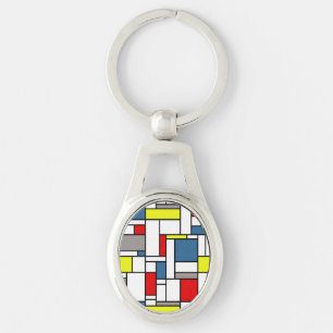 Mondrian style design keychain